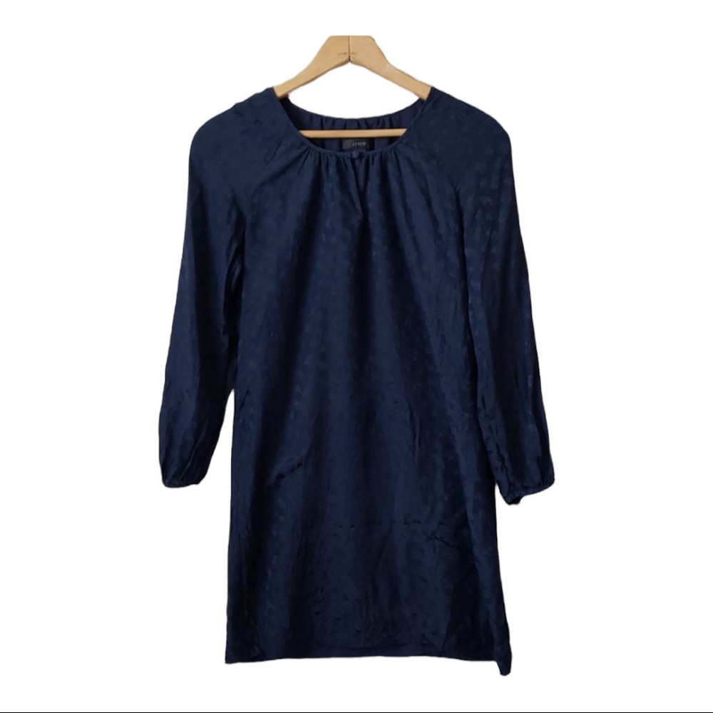 J. Crew Navy Long Sleeve Dress Size 0 XS EUC